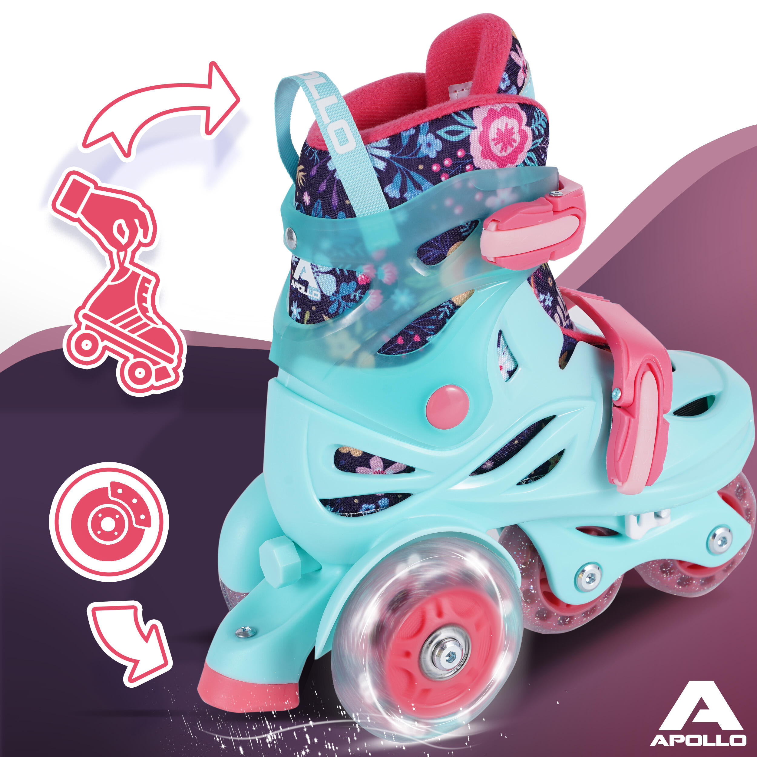 Apollo Kids My 1st Skates - verstelbare kinderskates met LED-wielen