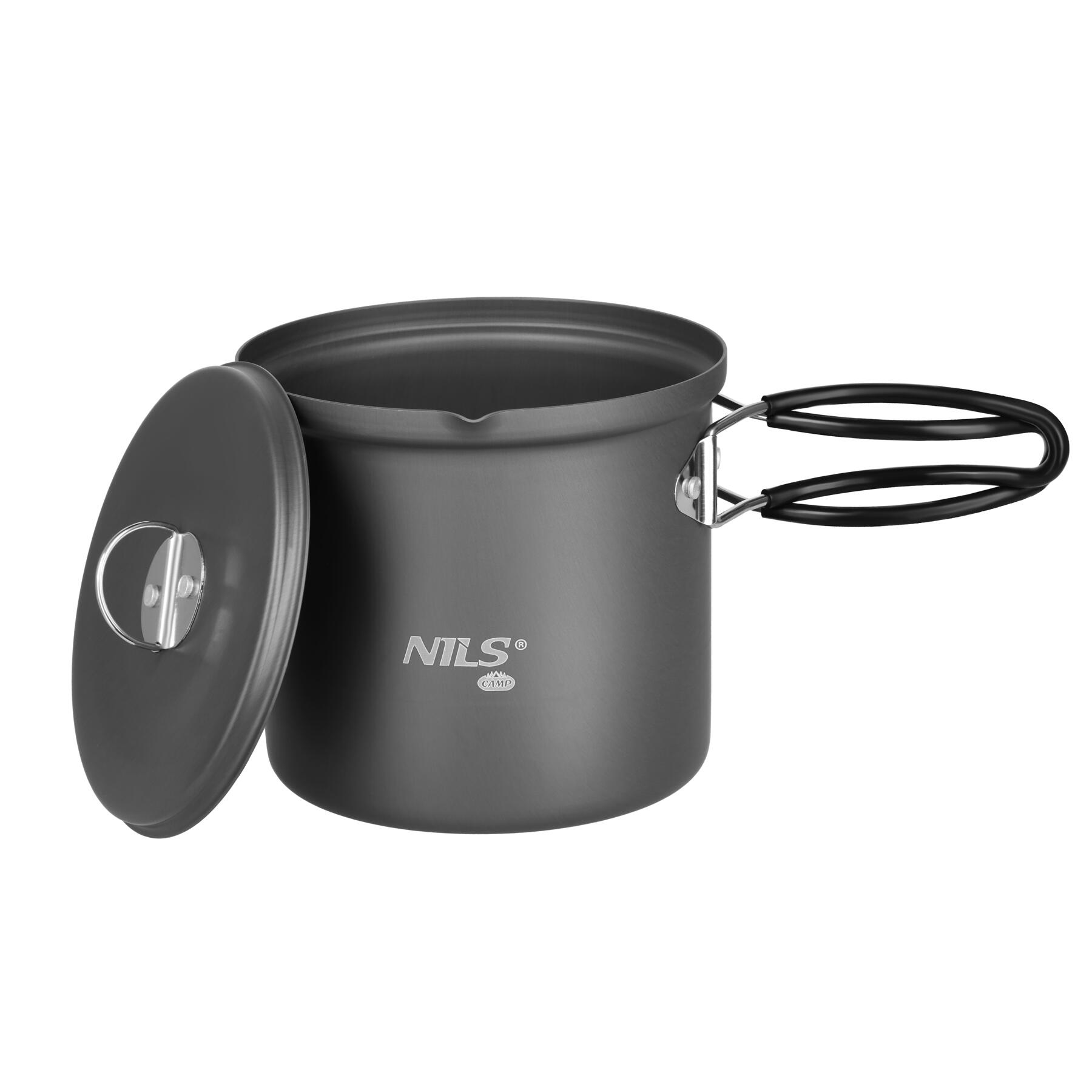 Pot touristique en aluminium avec couvercle 1000 ml NC4202 Nils Camp 4/6