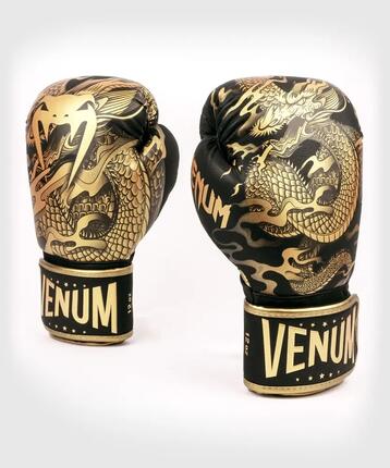 Gants de boxe Venum Dragon’s Flight – Noir/Bronze – 14 oz