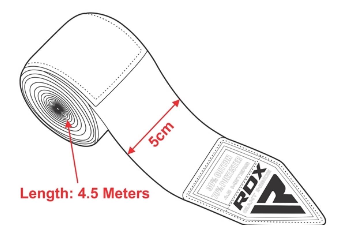 RDX Bandes de Boxe WX Pro 4.5 m – Rouge 2/6