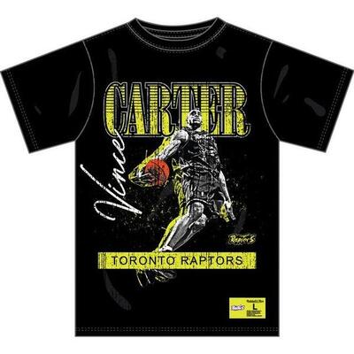 T-shirt met vintage logo van de toronto raptors hw neon pop playe vince carter