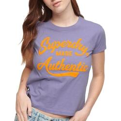 T-shirt Violet Femme Superdry Archive Neon Graphic