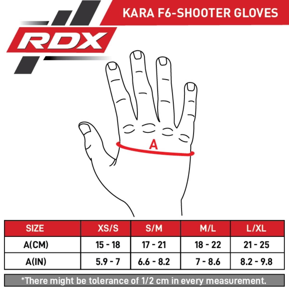 MMA Sparring Gloves RDX F6 KARA – Black – S/M 7/7