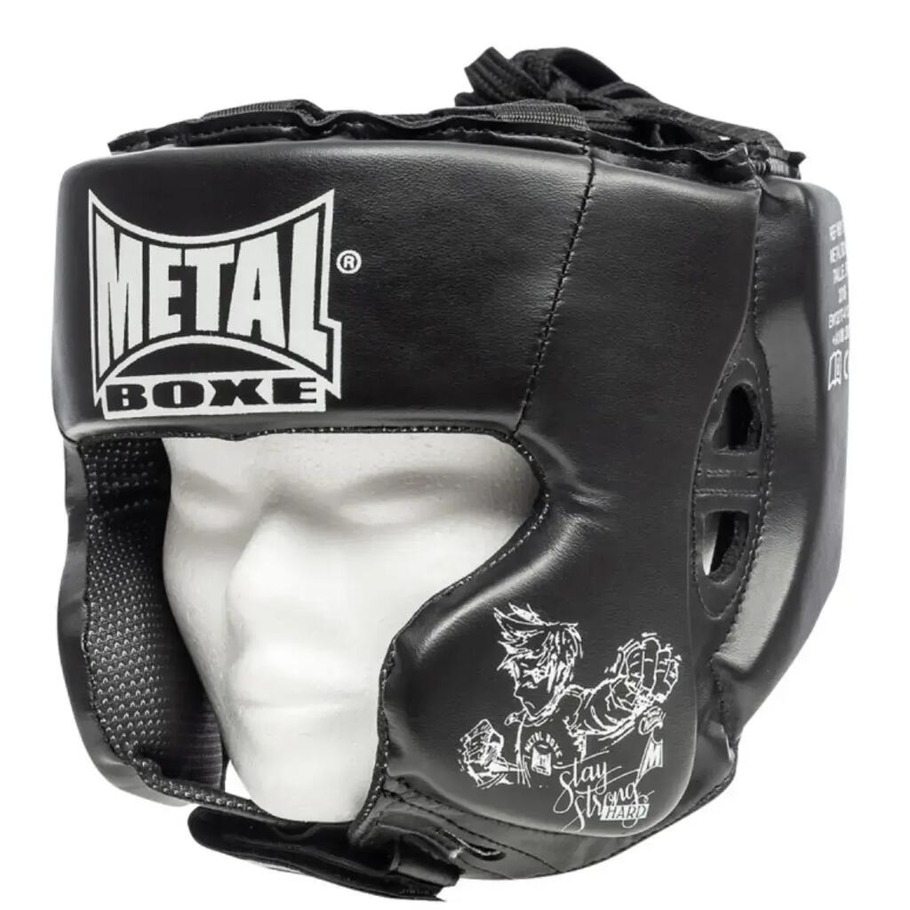 Metal Boxe Casque Entr. Pu Noir Adulte