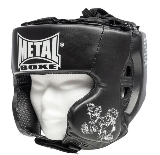 Metal Boxe Casque Entr. Pu Noir Enfant
