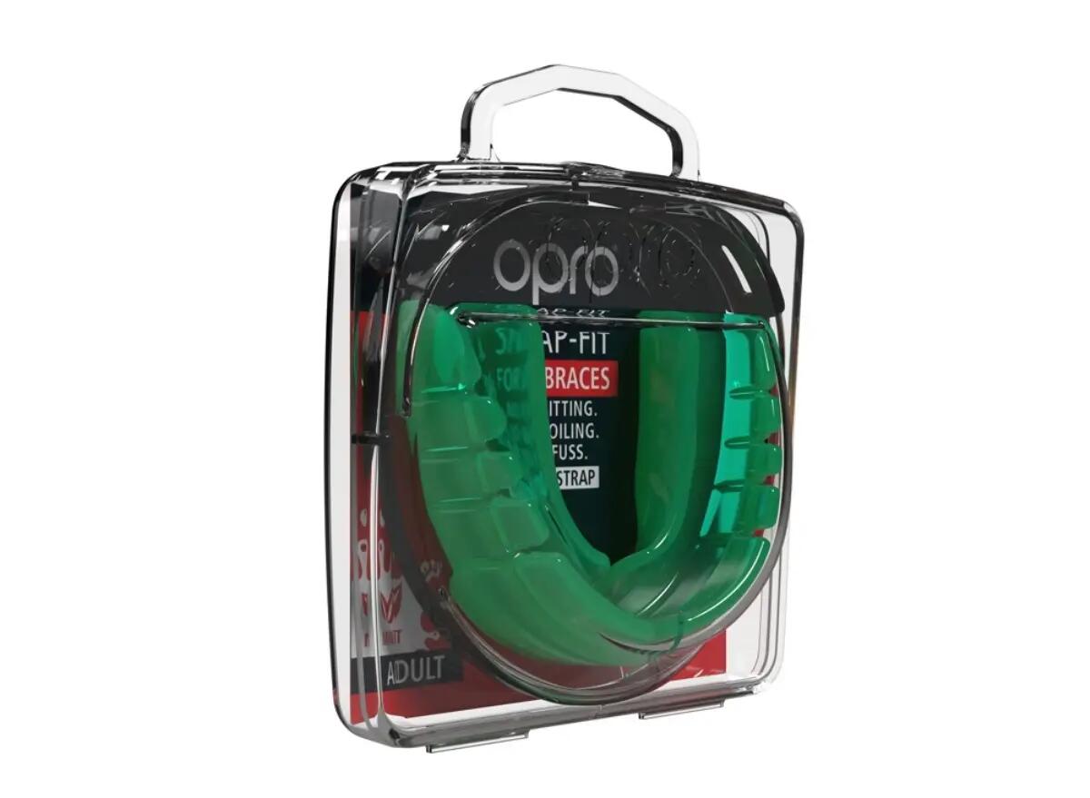 Protège-dents OPRO Snap-Fit pour bagues – Menthe verte 3/6