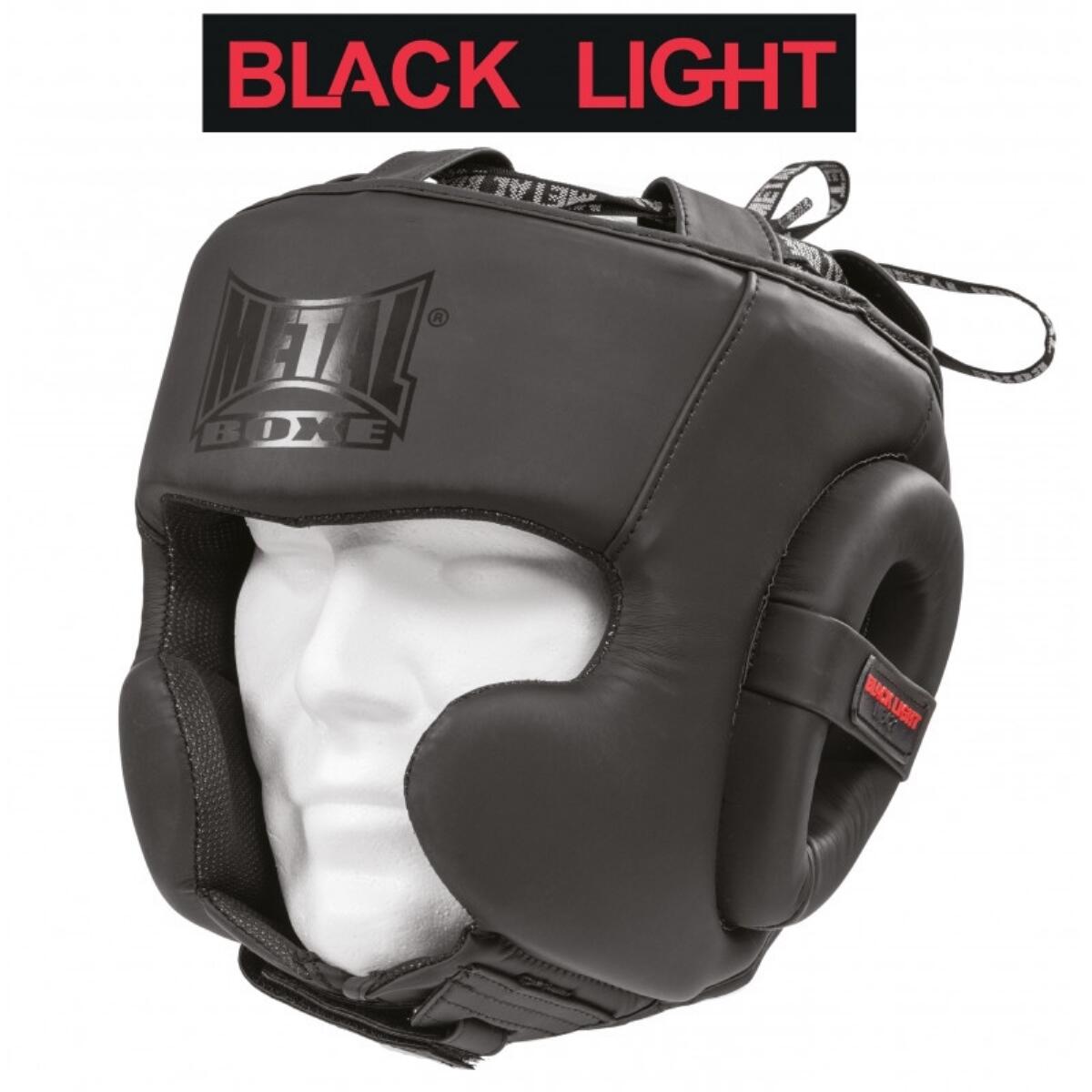 METAL BOXE Halfvolle gezichtshelm Black Light Metal Boxe