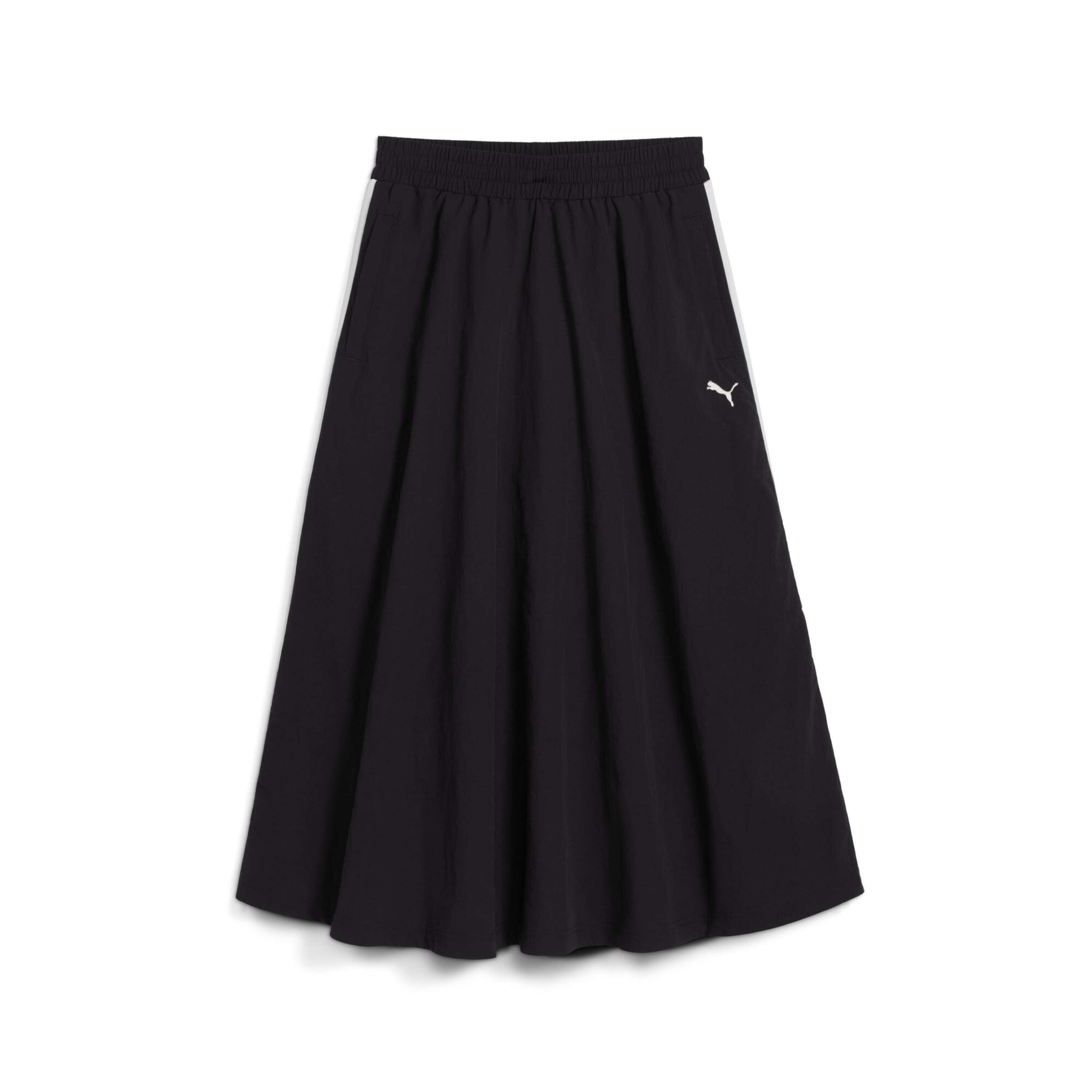 Fusta femei Puma T7 Woven Midi Skirt, Negru