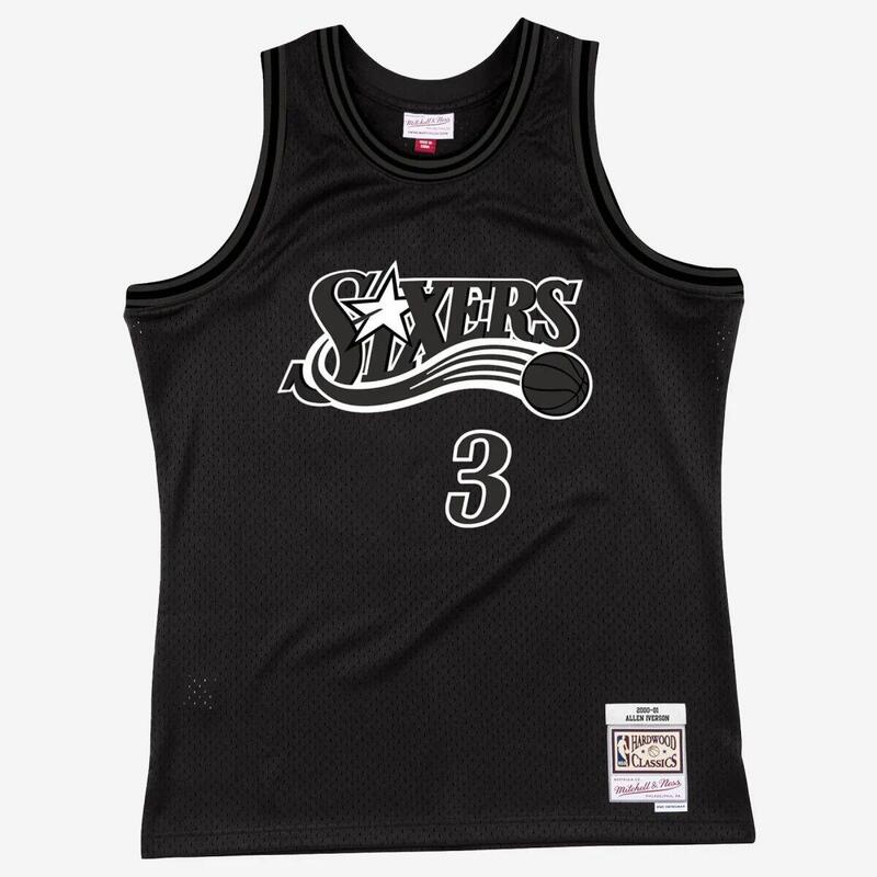 Outerstuff Youth Allen Iverson Philadephia 76ers Maillot classique en bois dur Noir, Garçon, noir, jeunesse Small Outerstuff Youth Allen Iverson Philadephia 76ers Maillot classique en bois dur Noir, Garçon, noir, jeunesse Small