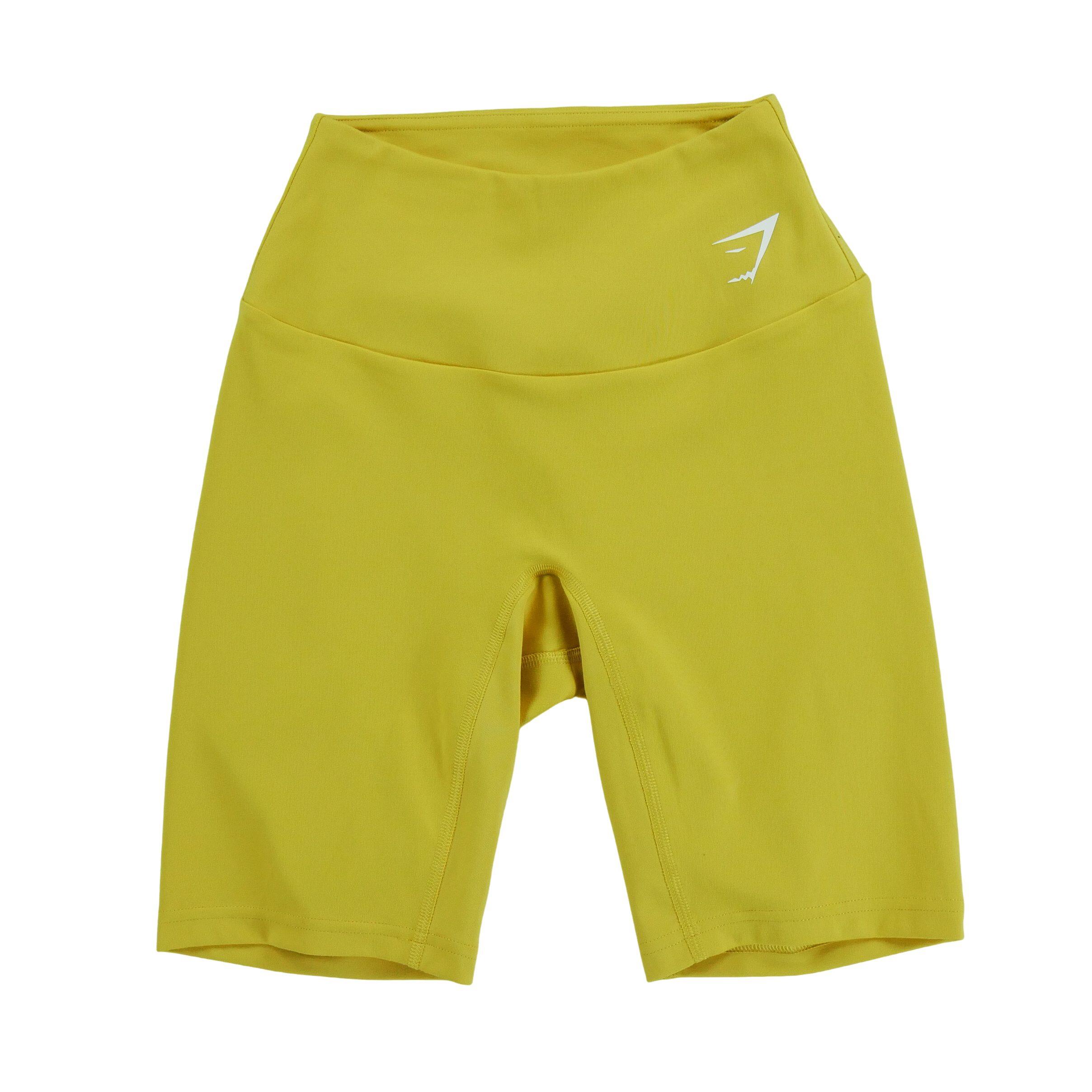 GYMSHARK Segunda Vida - Calções de Ciclismo de Treino para Mulheres Amarelos - Como novo