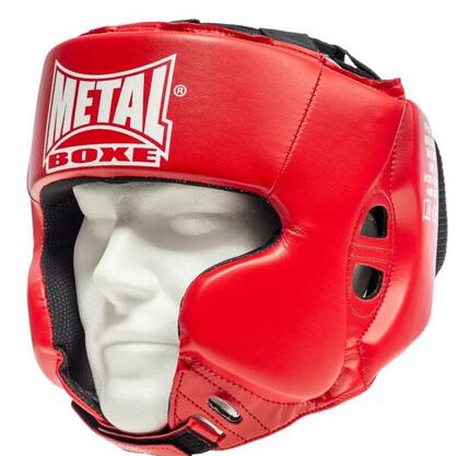 Metal Boxe Casque Entr. Pu Rouge Adulte