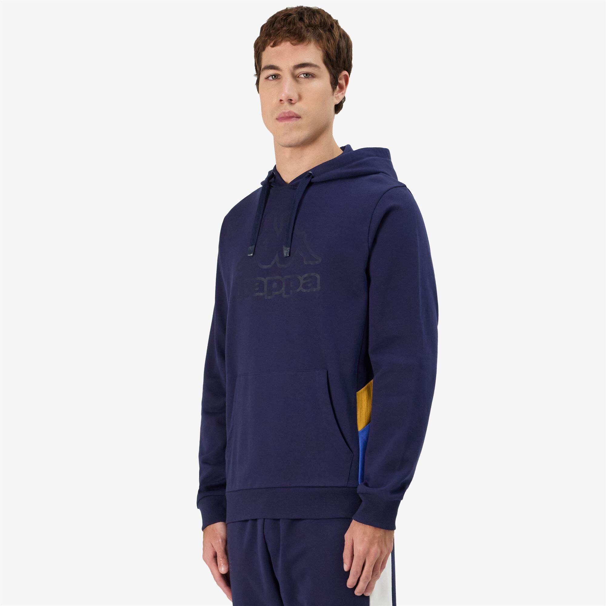 Felpa da uomo in cotone blu da sportivo 6/7