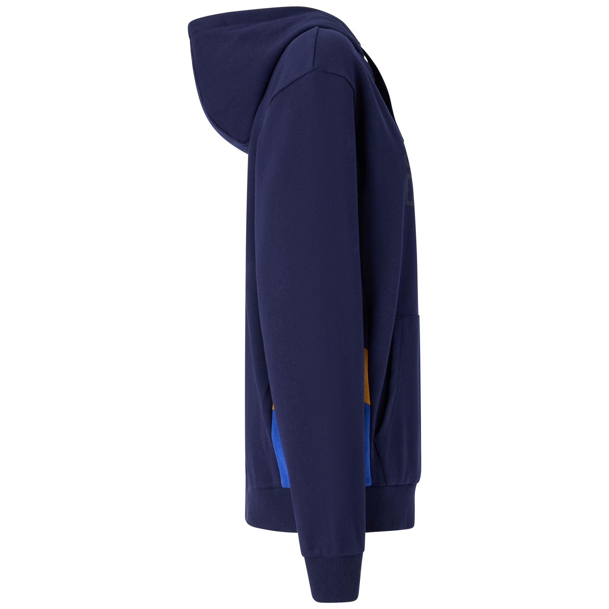 Felpa da uomo in cotone blu da sportivo 3/7