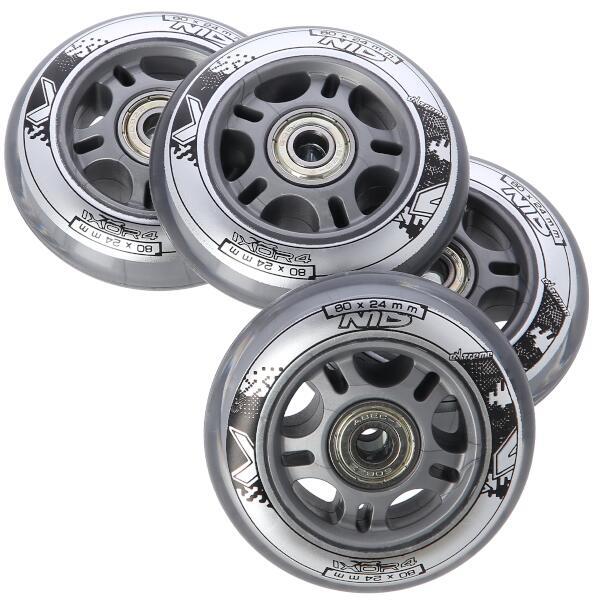 NILS EXTREME Sada PU koleček 80x24 + ložiska ABEC7 NILS EXTREME
