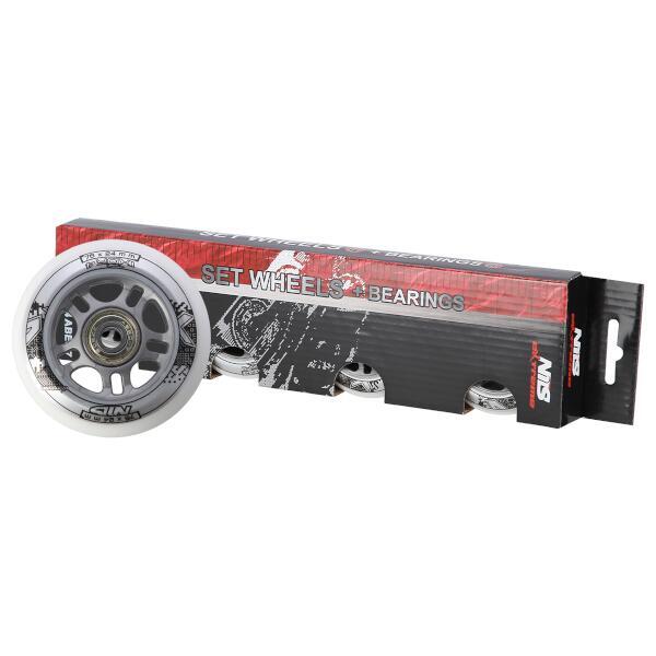 Sada PU koleček 76x24 + ložiska ABEC7 NILS EXTREME 5/6
