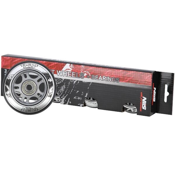 Sada PU koleček 76x24 + ložiska ABEC9 NILS EXTREME 4/6
