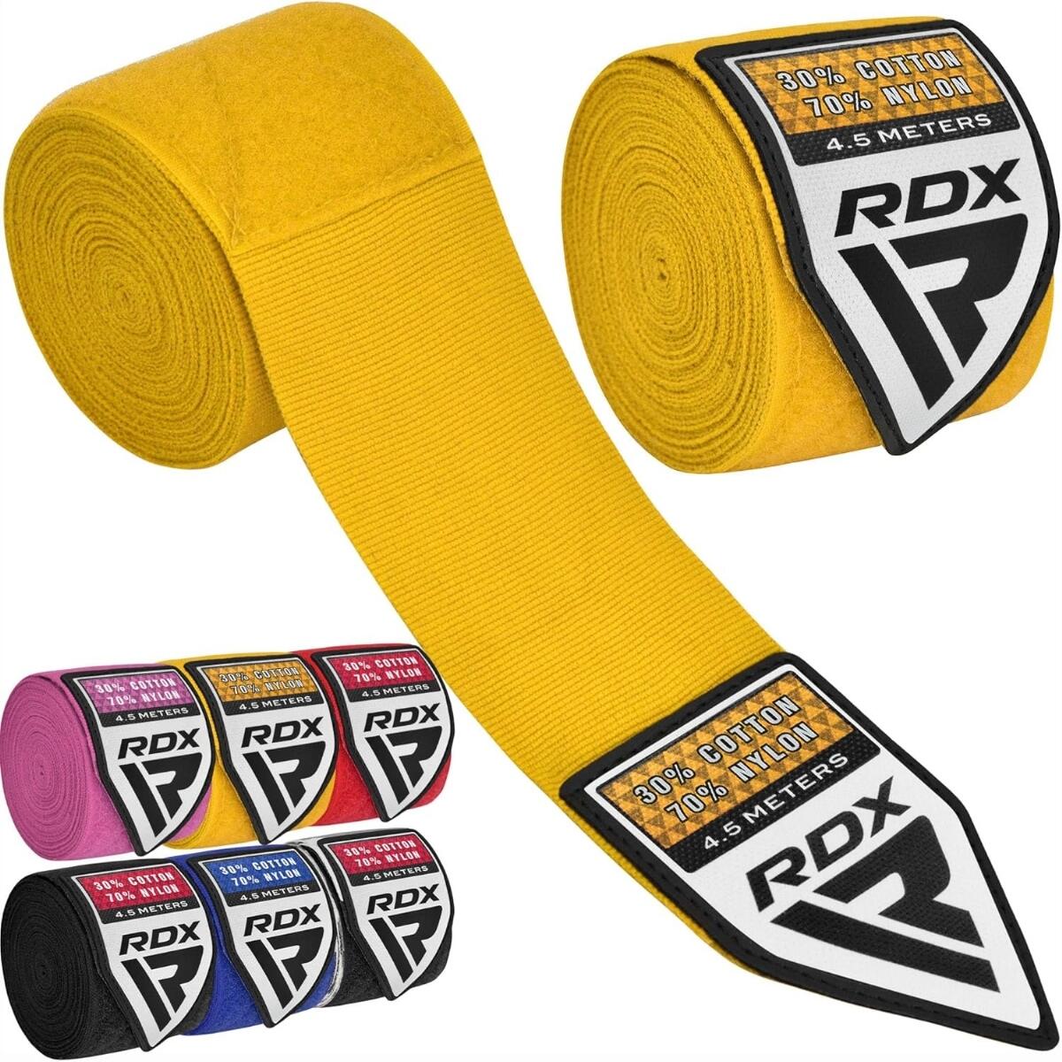 RDX Bandes de Boxe WX Pro 4.5 m – Jaune 8/8