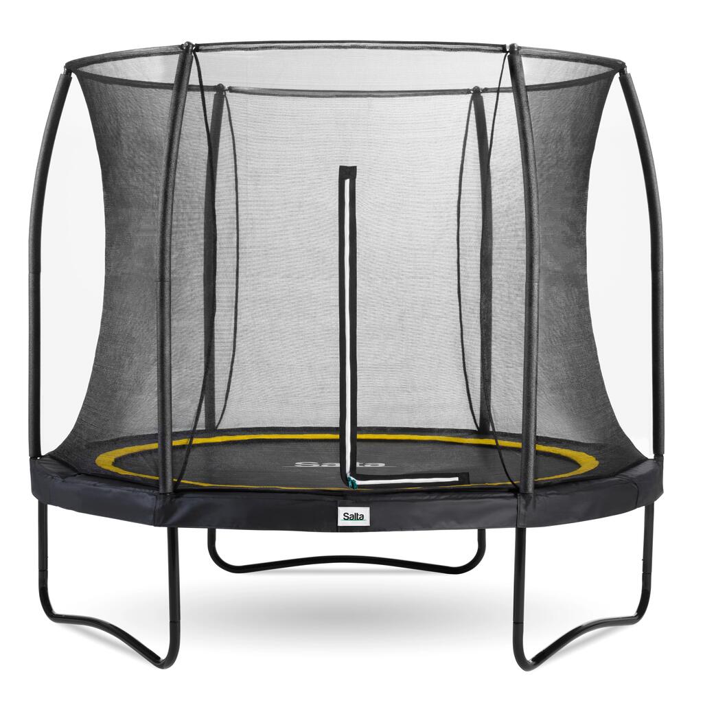 10ft x 7ft Salta Black Rectangular Comfort Edition Trampoline with Enclosure