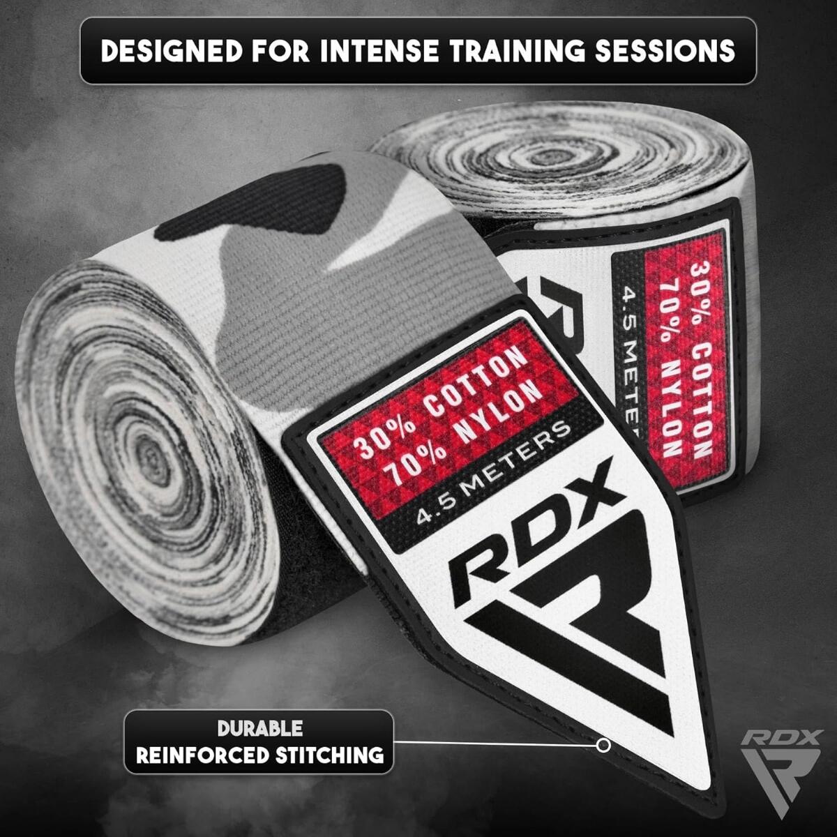 RDX Bandes de Boxe WX Pro 4.5 m – Camouflage 6/7