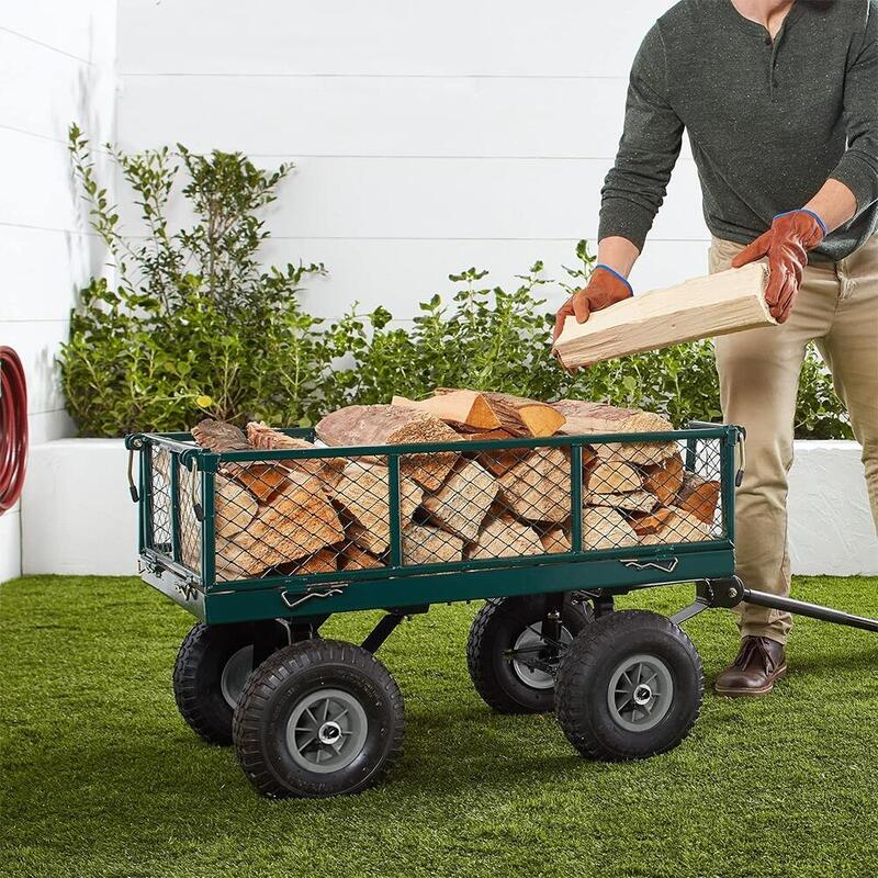 Cărărușă metalică de grădină, capacitate de încărcare 300 kg