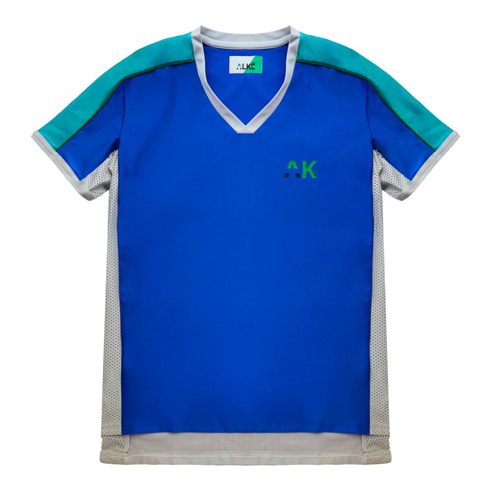 Alké - Maillot Football Femme Honeyball Tenerife - Maillot Manches Courtes - Bleu - 36 Xs - Decathlon