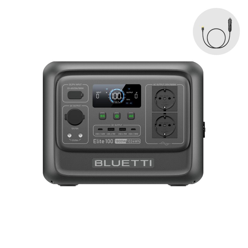 BLUETTI Estação de energia portátil BLUETTI Elite 100 V2 1800W para campismo,emergência