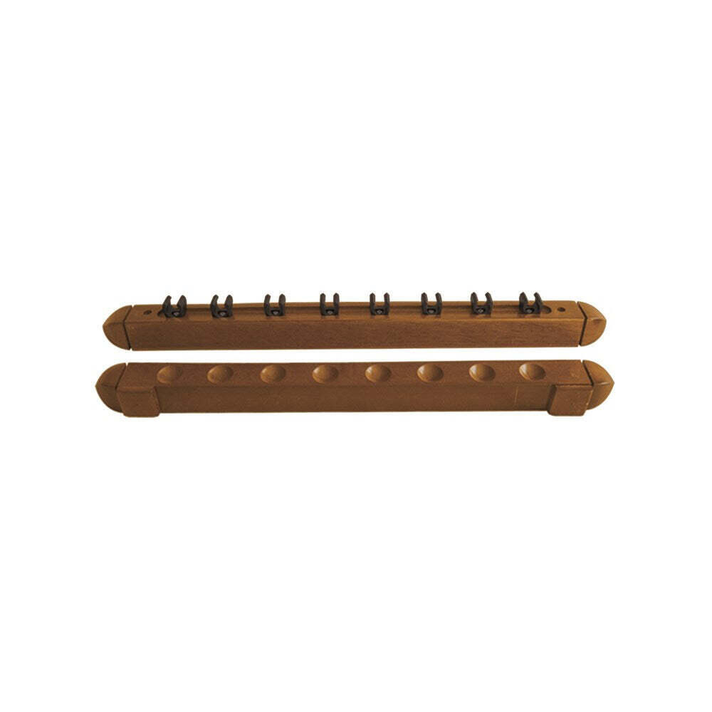 Formula Sports Billiard 8-Cues Clip 46cm Wall Rack - Oak