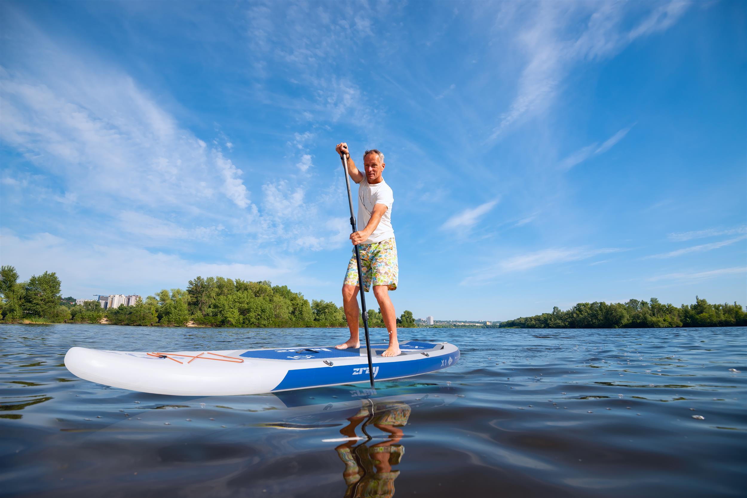 X1 SUP blau 310x81x15cm Stand Up Paddle Board aufblasbar Komplettset + Zubehör 2/12