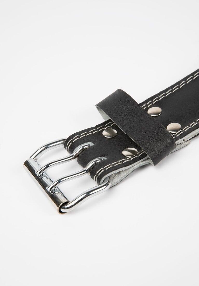 6 Inch Padded Leather Lifting Belt - Zwart/Zwart 5/6