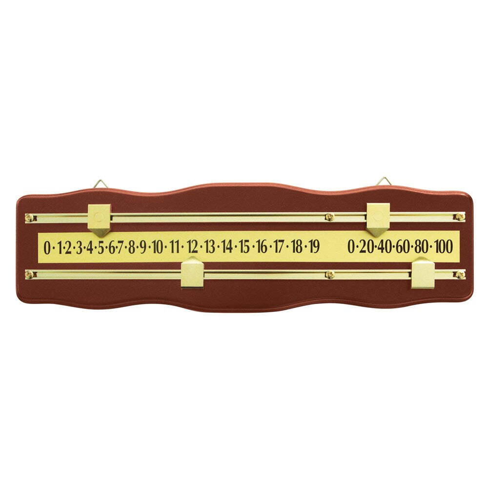 Formula Sports Snooker Billiard Scoreboard - Walnut & Brass