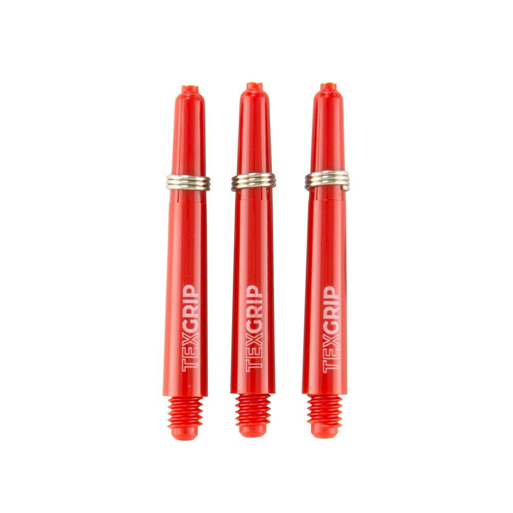 8x 3pc Formula Sports Tex Grip 30mm Nylon Shafts Short - Red