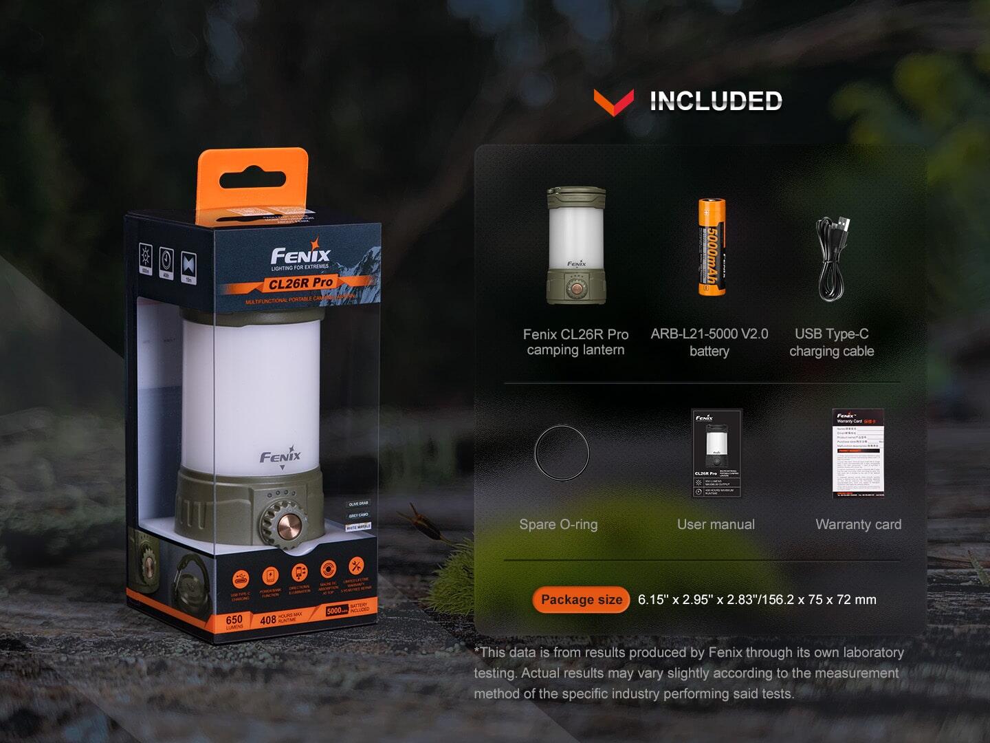 FENIX CL26R PRO Camo Gray camping lantern - 650 lm 7/7