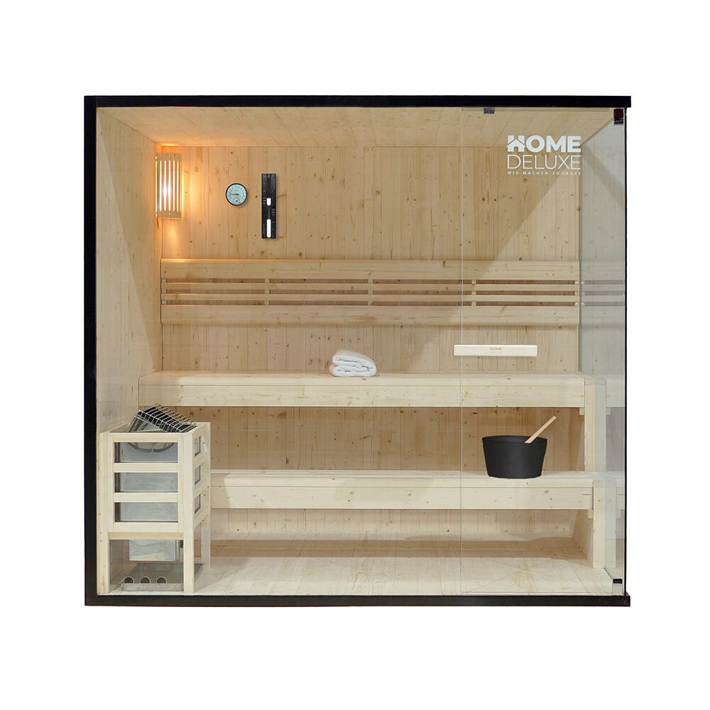 SHADOW L Traditional Sauna 150 x 120 cm for 3 People