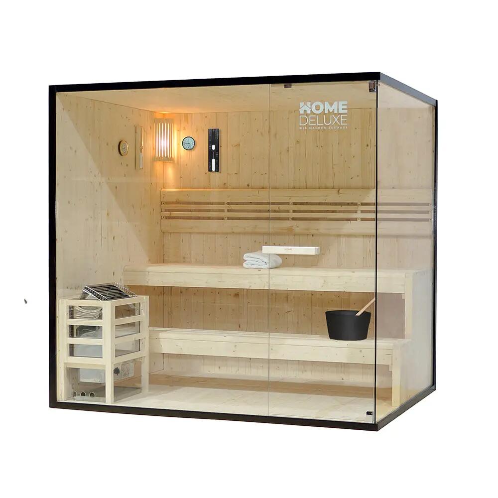 Tradycyjna sauna SHADOW XL - 200 x 150 cm dla 5 osób 11/12