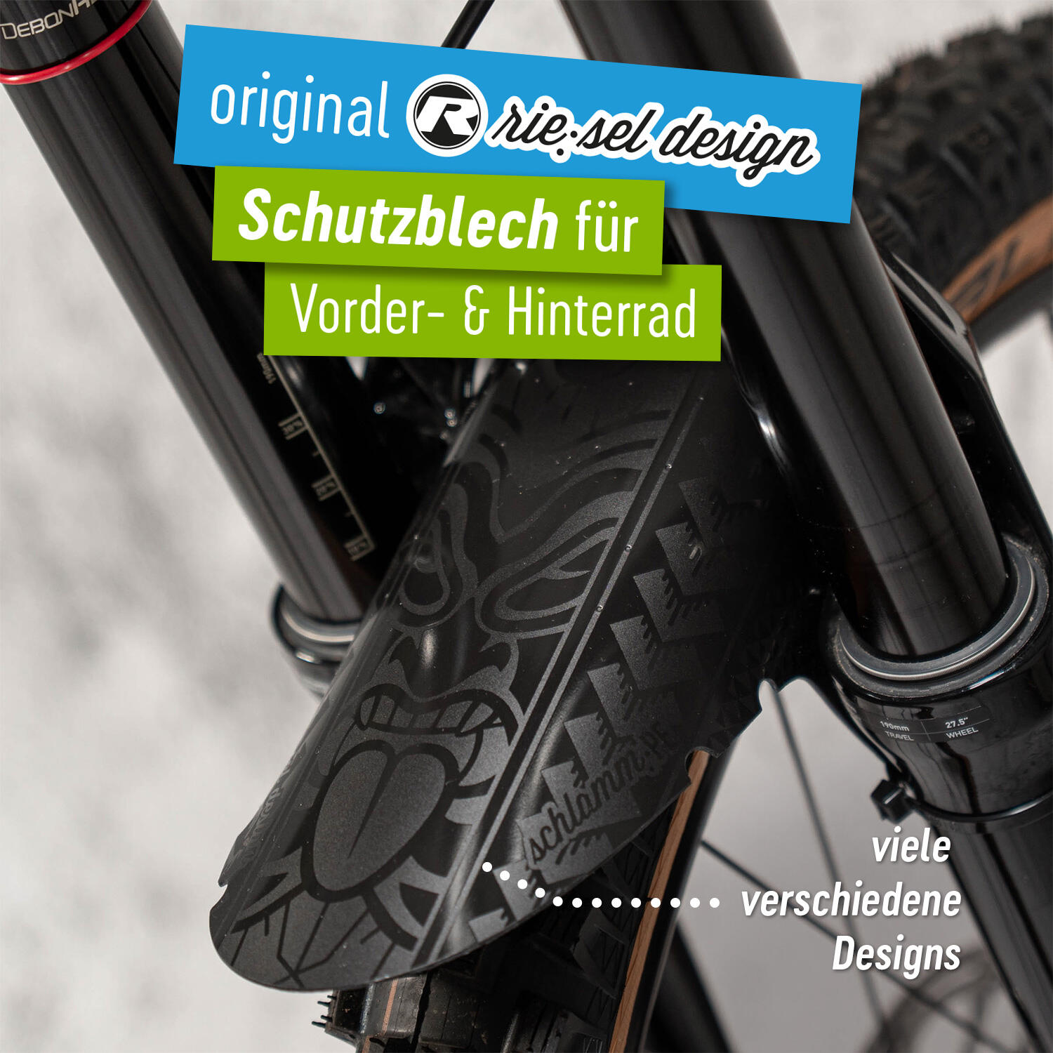 Garde-boues avant Riesel Design Schlamm:Pe 3/7