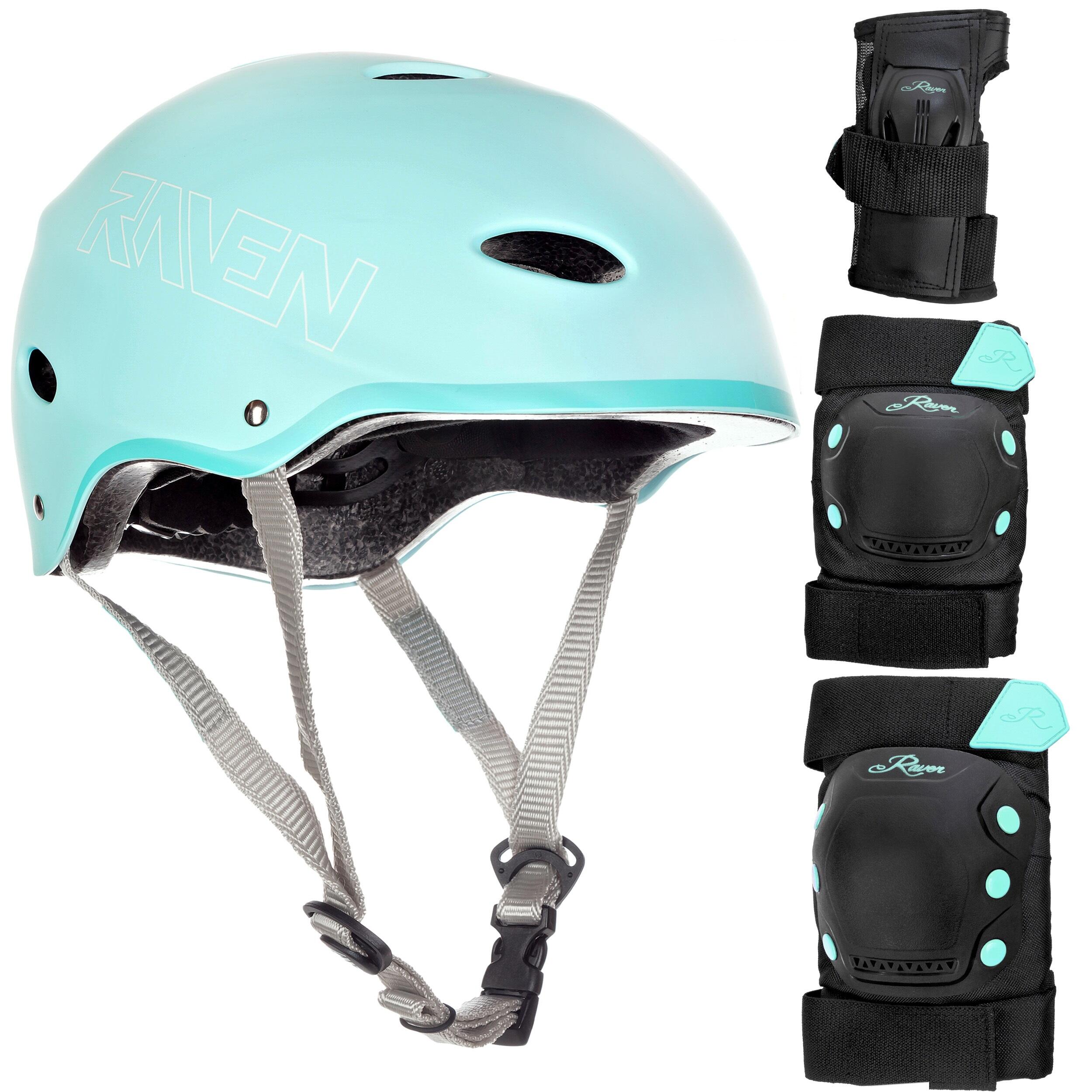 Zestaw na rower rolki hulajnogę skateboardowy Raven Kask F511 Ochraniacze Dexard