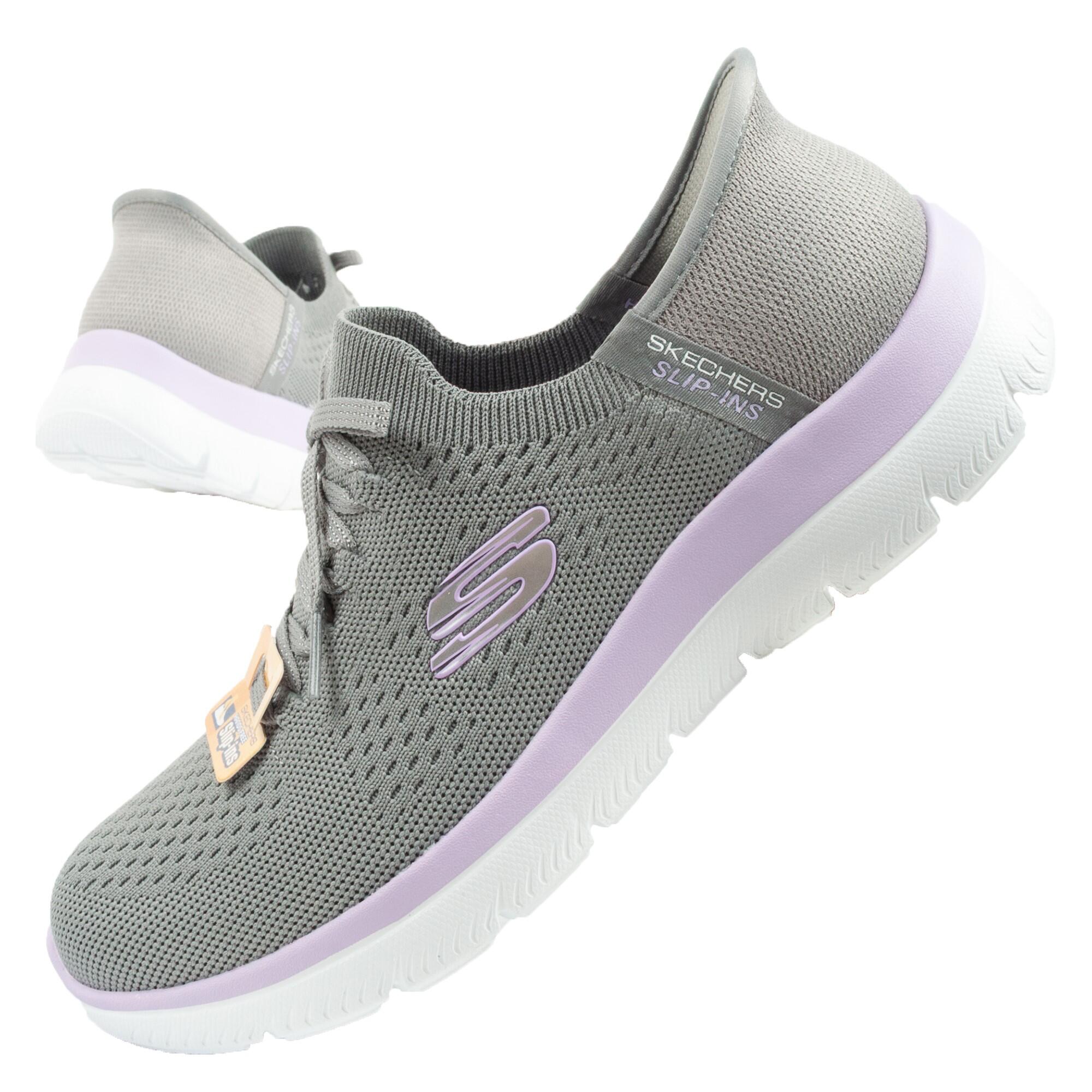 Skechers - Chaussures De Sport Pour Femmes Skechers Summits-new Daily Slip-ins - Baskets - Gris|violet - Decathlon