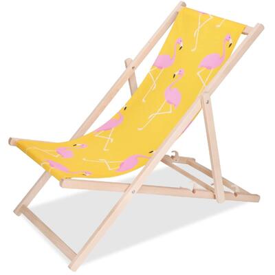 Leżak turystyczny Springos drewniany z 3-stopniową regulacją