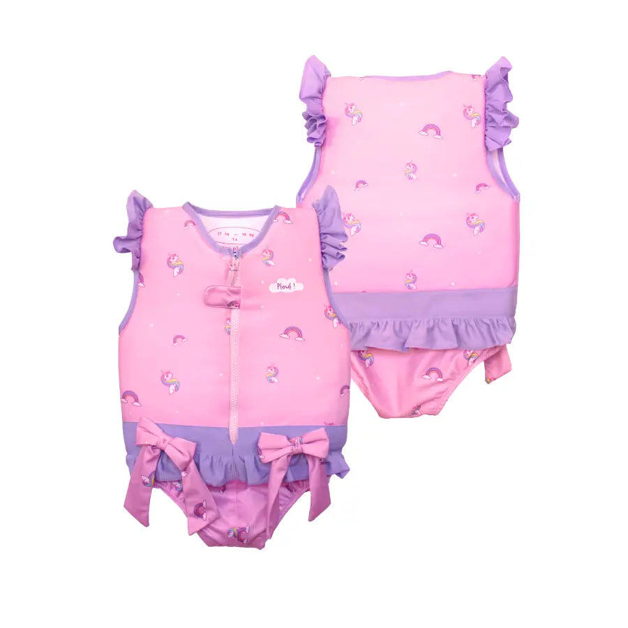 Fato de banho flutuante menina: celeste