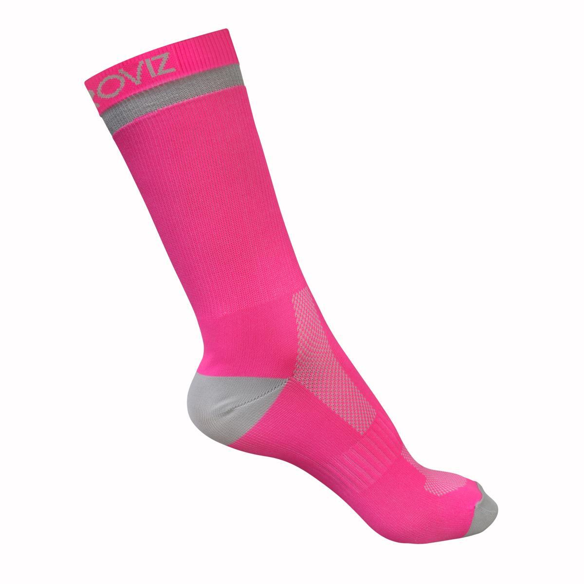 PROVIZ AIRFOOT Neon- und reflektierende Socken - 37/40 - Pink