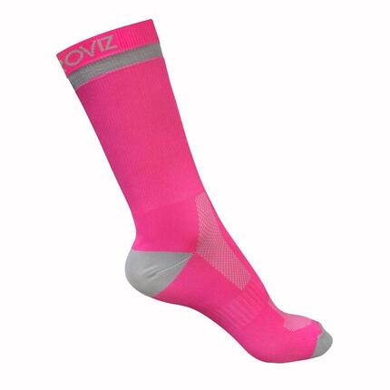 AIRFOOT Chaussettes fluo et réfléchissantes - 40/42 - Rose