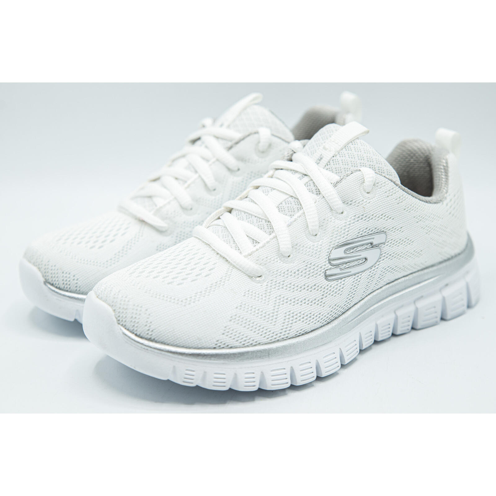 Baskets Skechers Get Connected 12615WSL, Blanc, Femmes 3/5