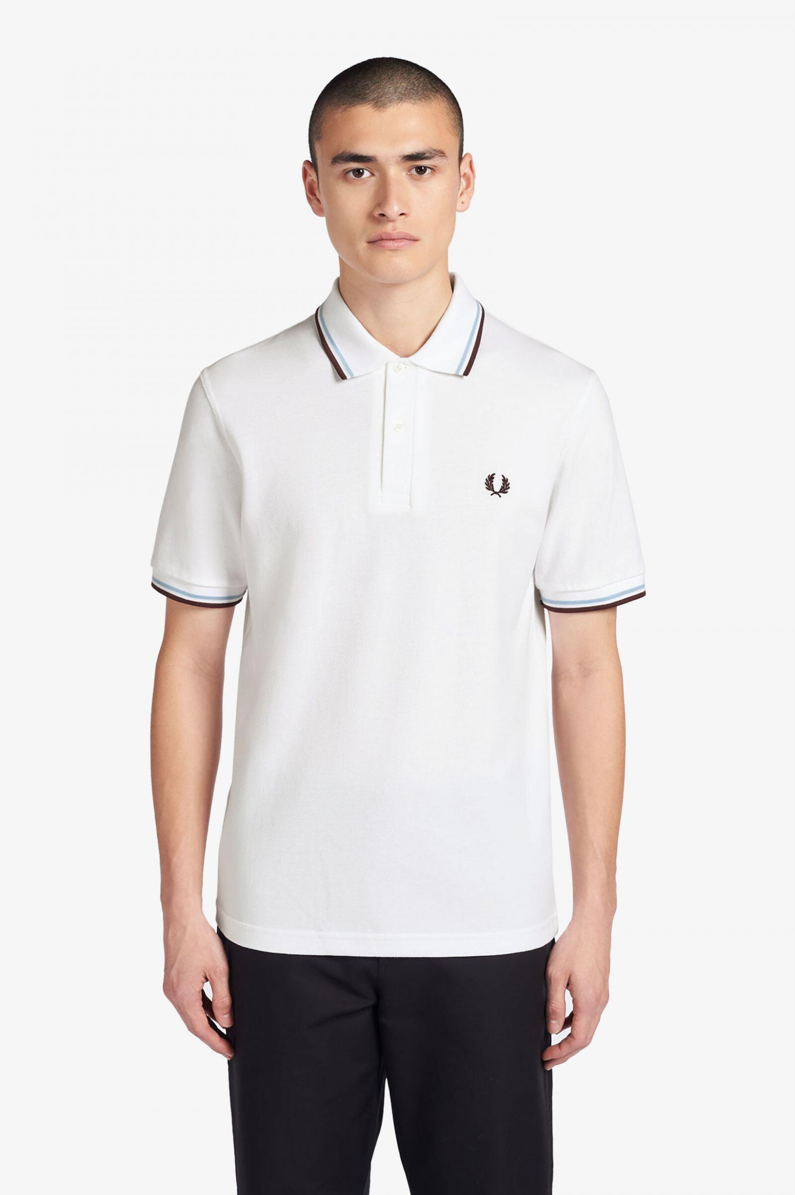 Camiseta para Hombre Fred perry M12 120 Blanco 1/4