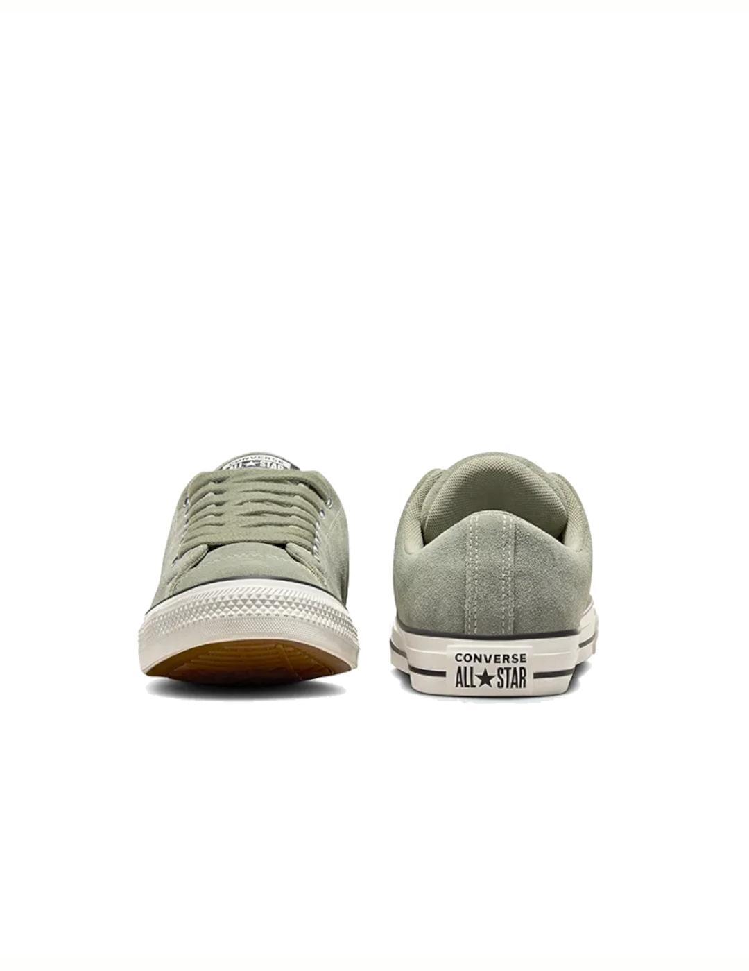 Tênis masculino Converse All Star de camurça verde. 4/4
