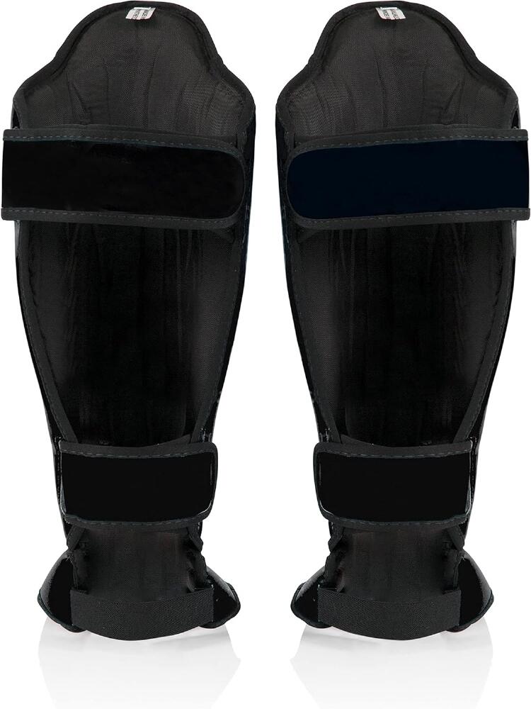 Paratibie Fairtex SP5 Competition in pelle Syntek nero, con strap 2/4