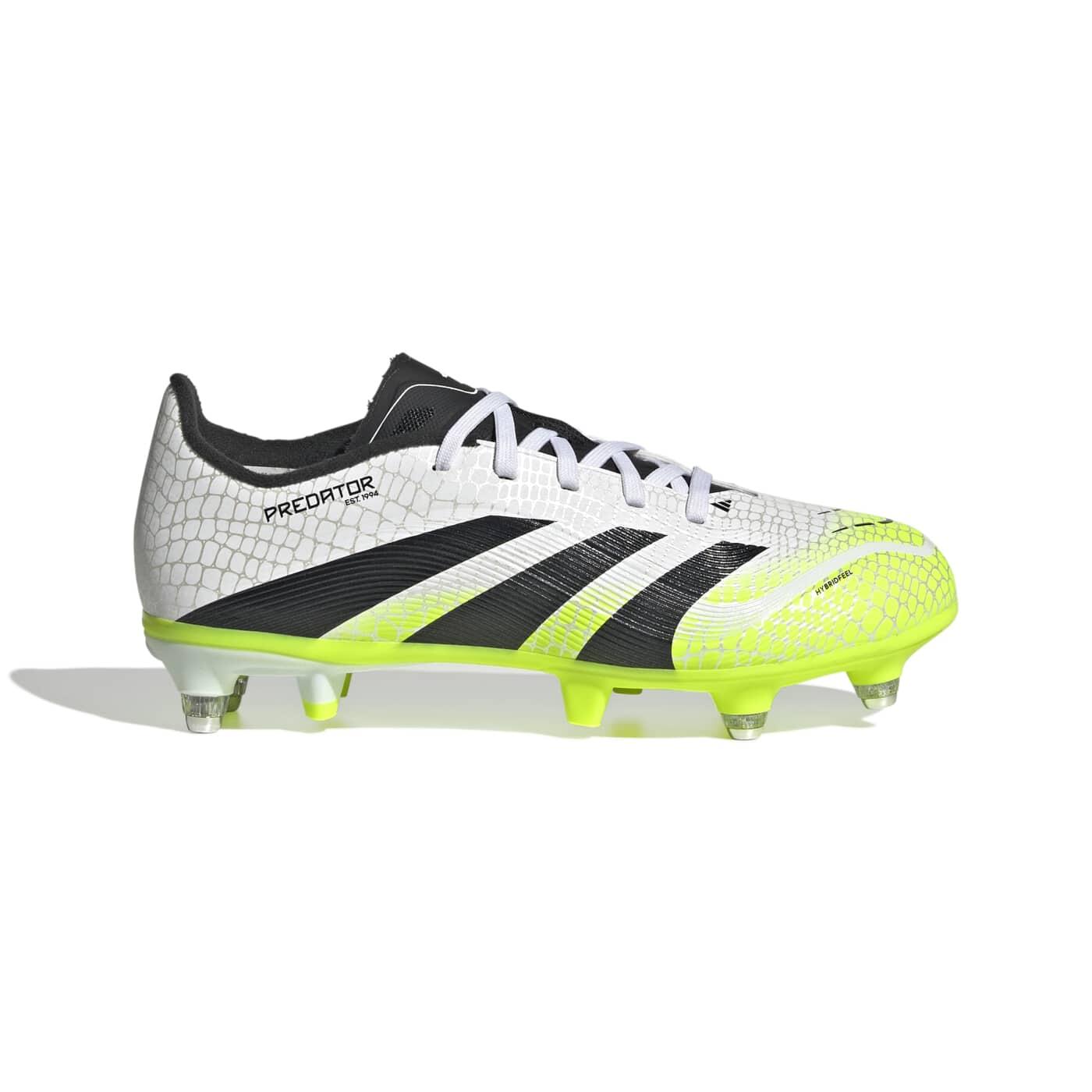 ADIDAS Adidas Predator League SG Junior Cleats Blanc, noir et jaune citron