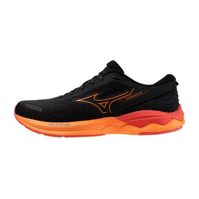 Zapatillas De Running Mizuno Wave Revolt 3 Negras Y Naranjas