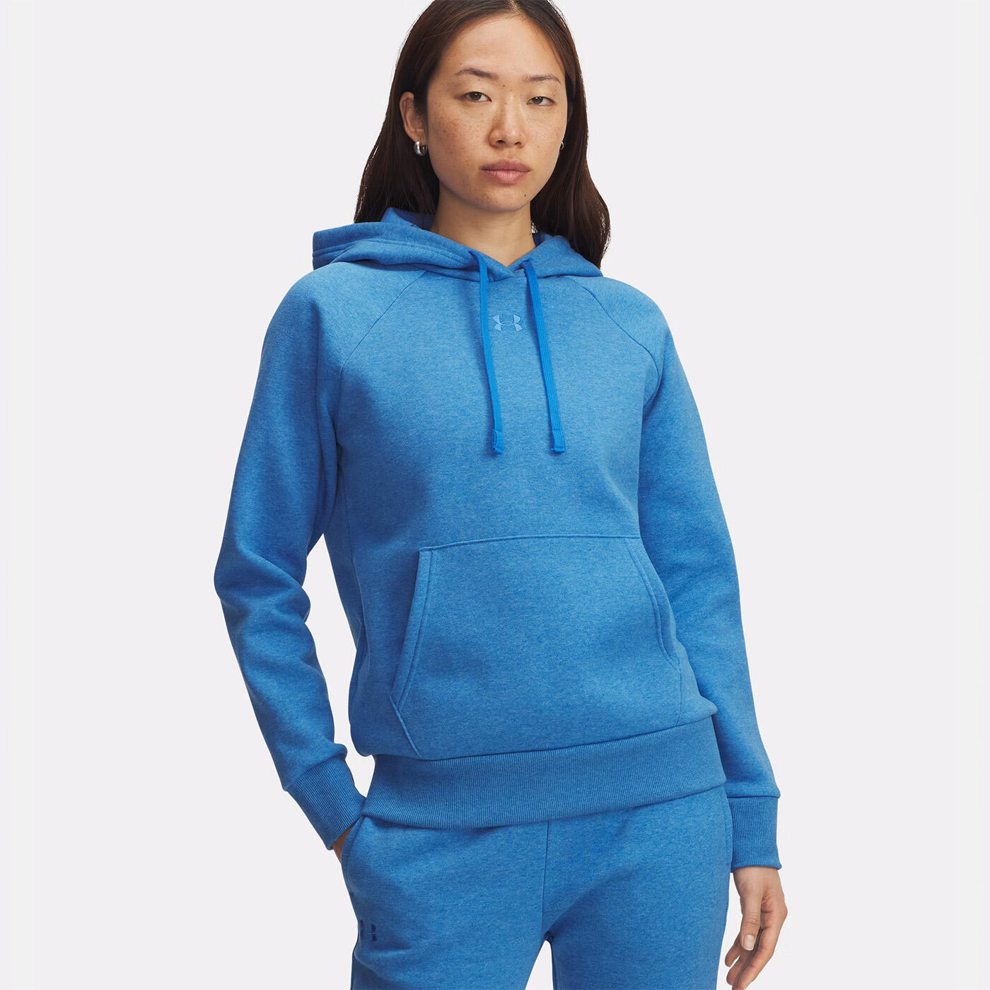 Cappuccio Felpa Under Armour Donna Blu Felpa Con Cappuccio Ua