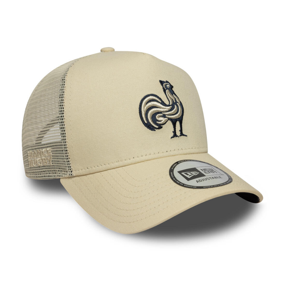 New Era Seasonal Trucker Rugby Francia Cappello Beige E Navy 5/5