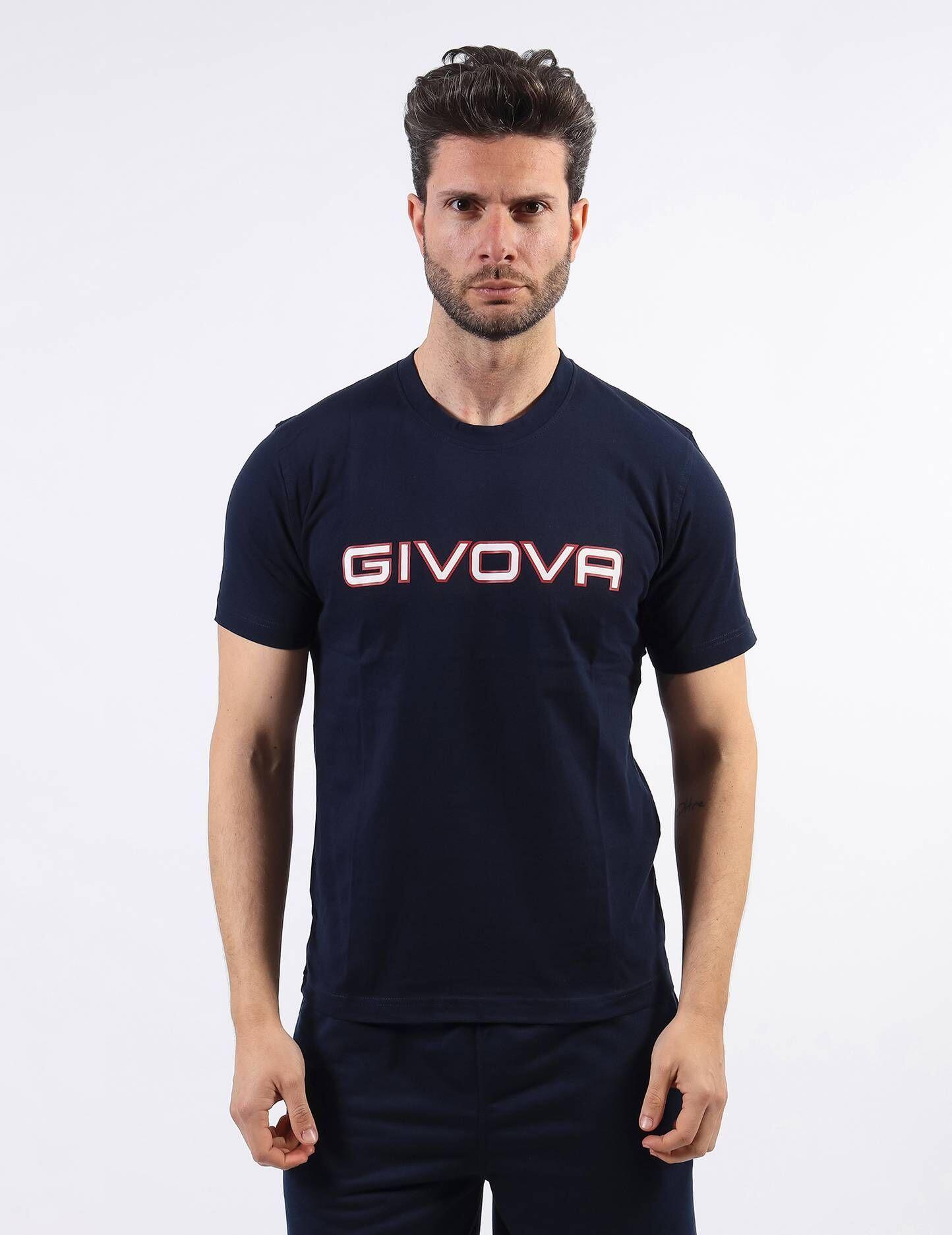 GIVOVA Givova Marineblauw Katoenen T-shirt 2XS Unisex
